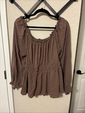 torrid Brown Boho Peasant Tunic